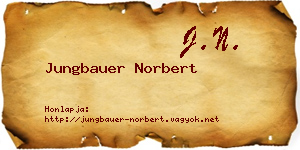 Jungbauer Norbert névjegykártya